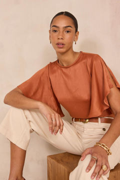 Picture of DAREN RUFFLED SLEEVE BLOUSE